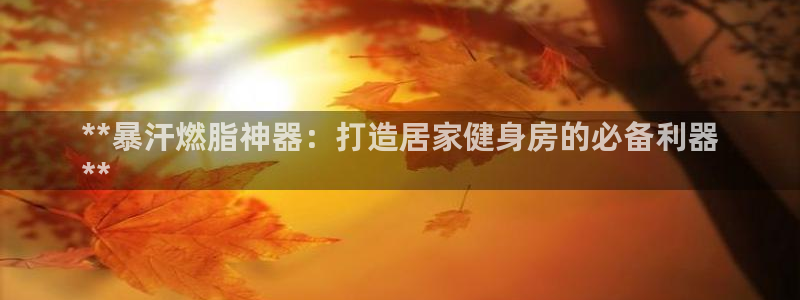 意昂体育3娱乐：**暴汗燃脂神器：打造居家健身房的必