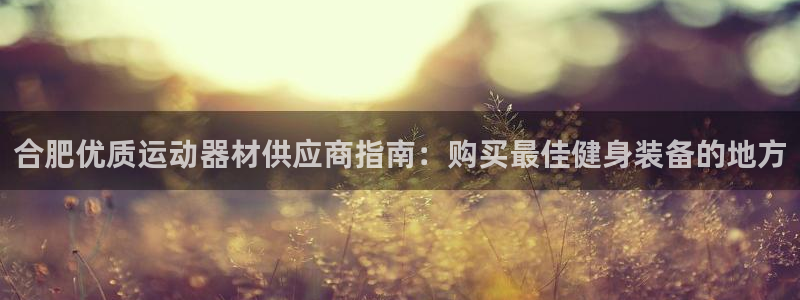 意昂体育3开户：合肥优质运动器材供应商指南：购买最佳